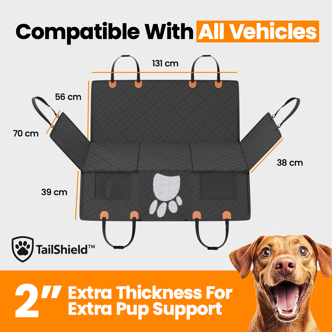 TailShield™ - Hard Bottom Dog Car Seat Protector